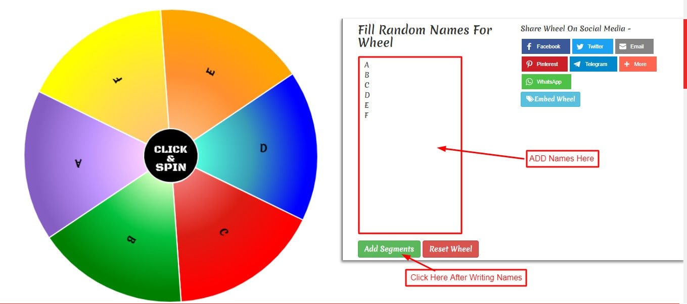 Mini Games Online  Spin the Wheel - Random Picker